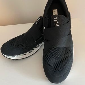 Tiem Black Geometric Cycling Shoes with Clips